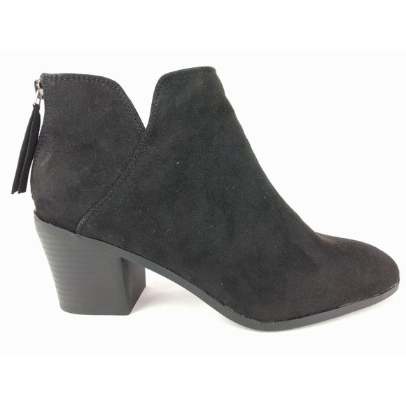 New Look Love Your Sole Faux Suede Back Zip Chelsea Heel Boots Booties US11 UK9 - Picture 1 of 6
